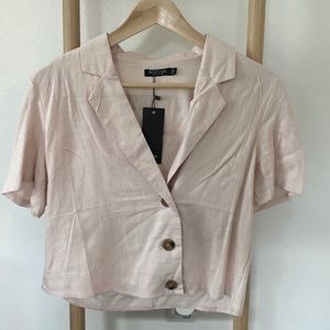 Nasty Gal short sleeve button up shirt
